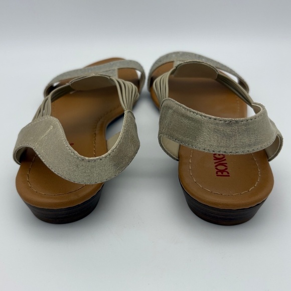 NWOB Bongo Zandra Gladiator Champagne Metallic Shimmer Sandals; Size 10 - Picture 8 of 11